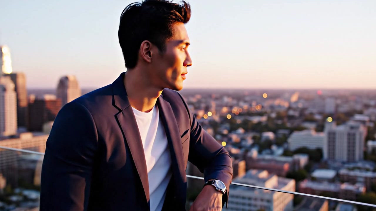 The man in the image is hot.